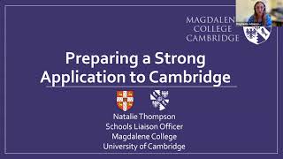 Preparing a Strong Application to Cambridge [upl. by Gomez]