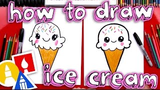 How To Draw A Cute Ice Cream Cone [upl. by Nasia406]