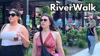 Summer in Chicago RiverWalk Walking Tour on Friday  July 26 2024  4k 60fps City Sounds [upl. by Sollie399]