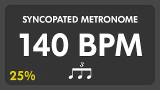 140 BPM  Syncopated Metronome  8th Triplets 25 [upl. by Anizor]