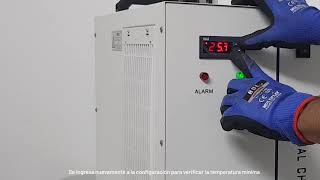 Ajuste del control de temperatura del Refrigerador de Agua Chiller CW5200 [upl. by Nonnad379]