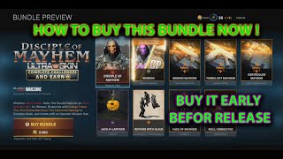 HOW TO BUY DISCIPLE OF MAYHEM BUNDLE IN WARZONE EARLY AND USE DISCIPLE OF MAYHEM BEFORE RELEASED [upl. by Blackwell435]