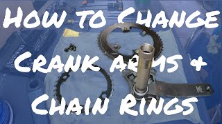 How to Change Shimano Cranks and Chain Rings  Service Shimano Ultegra  Remove Crank Arm [upl. by Zak479]