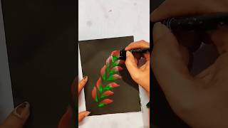 Beautiful leaf painting art painting shortvideo [upl. by Kcaz724]