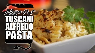 Pizza Hut Tuscani Chicken Alfredo Pasta Recipe Remake  HellthyJunkFood [upl. by Winchell603]