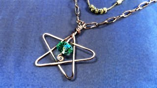 Star Pendant 星星墜子 DIY the 3 mins jewelry for green hands 三分鐘做好墜子 super easy 超容易 [upl. by Ebenezer]