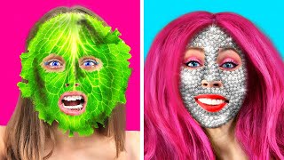 RICH vs BROKE  Crazy Girly BEAUTY Struggles  Funny Hair and Face Problems by La La Life School [upl. by Slaby]