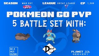 Pokémon GO PvP  Great League 5 Rounds Clodsire  Feraligatr Shadow  Mandibuzz [upl. by Iew]