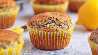 Lemon and Poppy Seed Muffins Recipe [upl. by Ahsaz]