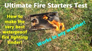 How to Make the Ultimate Fire Starters  Firelighters 🔥Three DIY Recipes Tested  Waterproof Tinder [upl. by Ltney912]