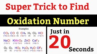 Trick to Find Oxidation Number in 10 seconds  Trick for Oxidation Number  Chemistry Academy [upl. by Callida]