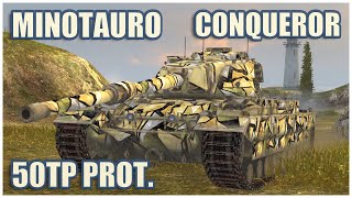 Conqueror 50TP prototyp amp Minotauro • WoT Blitz Gameplay [upl. by Nottarts]