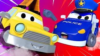 Kids car cartoon  quotstop Policequot  Car City  Cars and Trucks Cartoon for kids [upl. by Enialedam]