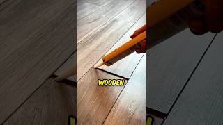 Simple Trick to Fill Wooden Floor Gaps 😱 [upl. by Nyladgam]