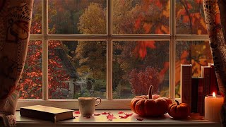 Relaxing Autumn Rain on Window  Fall Ambience with Rain in the Forest  Rain Sounds to Sleep amp Work [upl. by Tella]