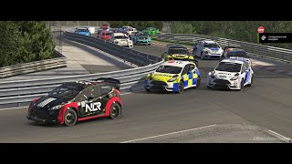 Initial D Battle  George vs David in iRacings Fiesta WRC on Nordschleife Race [upl. by Sello690]