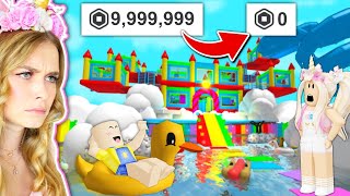 My Child STOLE MY MONEY To Build A Bouncy Castle Mansion In Bloxburg Roblox [upl. by Aynam769]