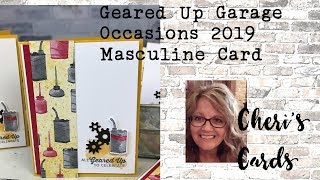 Geared Up Garage Masculine Card  Several Occasion 2019 Sneak Peek Cards [upl. by Pippa]