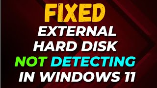 How to Fix External Hard Disk Not Detecting in Windows 11 [upl. by Kovar969]