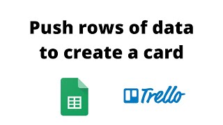 Completed GSheet row to create Trello card [upl. by Notak]