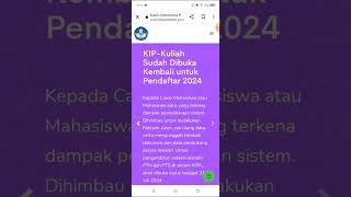 Jadwal Terbaru KIP Kuliah 2024 Jalur Mandiri PTN dan PTS shorts [upl. by Nareik]