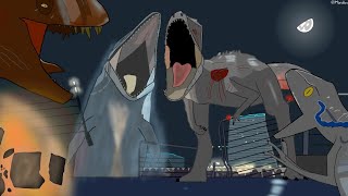 Jurassic World Final Batlle Scene Redraw [upl. by Remmus]