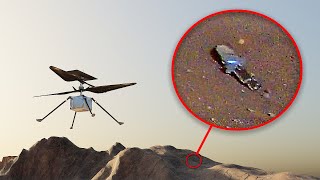 Flight to Airfield R on Mars finished with finding metallic object on the ground by Ingenuity [upl. by Bertine784]