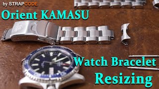 How to Resize a Orient KAMASU Watch Band with Split Pins strapcode OrientKamasu adjustwatchhbands [upl. by Leatrice210]