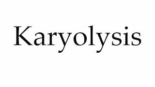 How to Pronounce Karyolysis [upl. by Ydnas]