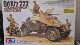 Sd Kfz 222 Tamiya 135 Box Peek [upl. by Tidwell943]