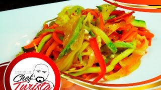 Como hacer una deliciosa ensalada de vegetales salteados [upl. by Sadnac]