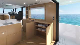 BENETEAU Swift Trawler 48  Walkthrough [upl. by Wilmar]