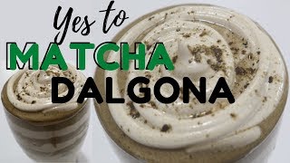 How I made MATCHA DALGONA step by step without whip cream  Matcha Latte Recipe [upl. by Elston]