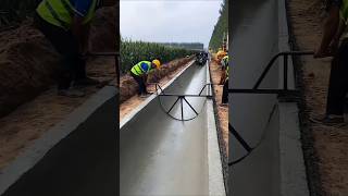 Water channel expansion joint construction  good tools and machinery make work more efficient [upl. by Anuait311]