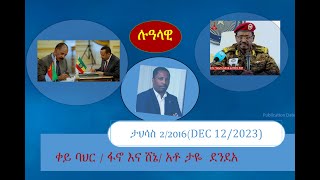 ሉዓላዊLualawi ቀይ ባህር ሸኔና ፋኖ  ፊልድ ማርሻል ብርሃኑ ጁላ አቶ ታዬ ደንደአ Dec122023 [upl. by Nerha]