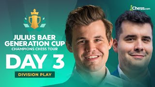 Magnus v Ian Levon v MVL Alireza v Fedoseev amp Arjun v Grischuk Julius Baer Generation Cup DIV I [upl. by Ardnoyek]