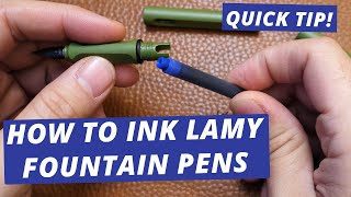 How To Fill Your LAMY Fountain Pen With Cartridges and Bottled Ink [upl. by Adaynek]