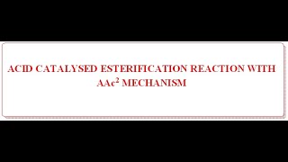 Acid catalysed esterification of carboxylic acid [upl. by Lorain632]