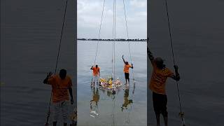 Ganpati nimarjanam Hussain Sagar Lake Hyderabad 🙏 ganesh ganwshnimarjanam hussainsagarlake [upl. by Qiratla]