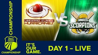 🔴LIVE Leeward Islands vs Jamaica  Day 1  West Indies Championship  Thursday 12th March 2020 [upl. by Krissy]