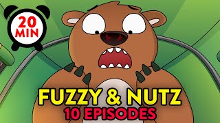 Fuzzy amp Nutz English Compilation  10 Episodes 20 Minutes [upl. by Ahsieyn]