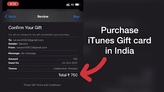 How to Purchase iTunes Gift card in India [upl. by Adachi978]