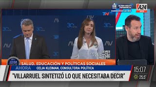 🗣 Debate de los candidatos a vicepresidente quotVillarruel sintetizó lo que necesita decirquot  Kleiman [upl. by Kristyn]