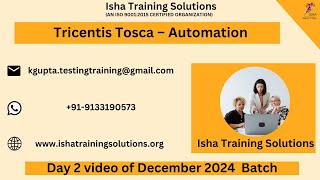 Tricentis Tosca–Automation Day 2 on 5th Dec 2024 Pls callWhatsApp us 919133190573 to enroll [upl. by Islek]