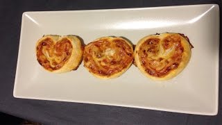 Como hacer palmeritas de pizza jamón y queso [upl. by Suzan177]