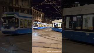 Strassenbahnen beim Bahnhofplatz Zürich  Stadt Zürich  Schweiz 2023  shorts [upl. by Haduj267]