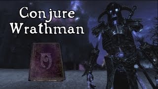 Skyrim Dawnguard  Spell Tome Conjure Wrathman [upl. by Yemiaj7]