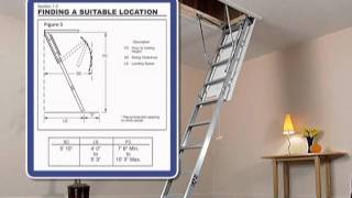 Werner Aluminum Attic Ladder  Short Installation Video [upl. by Rehpotsirhcnhoj]