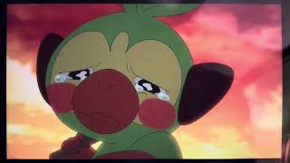 Pokemon grookey crying with Audio Description [upl. by Ahsyen]