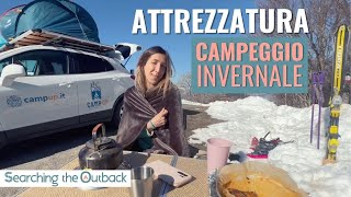 Campeggio invernale LOW COST e COMODO  attrezzatura e ispirazione [upl. by Aliehc]